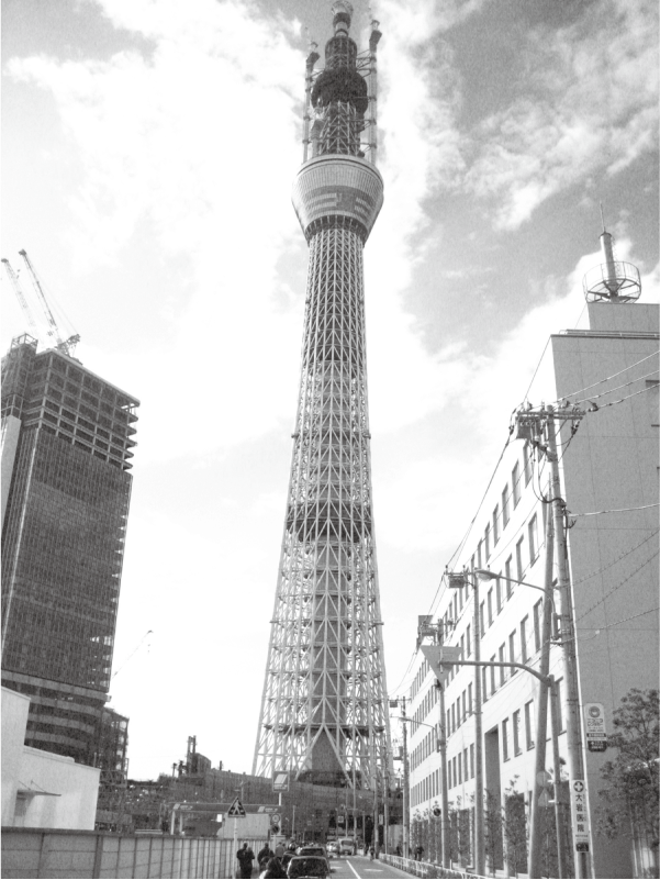建設中の東京スカイツリー（2011年1月、著者撮影）